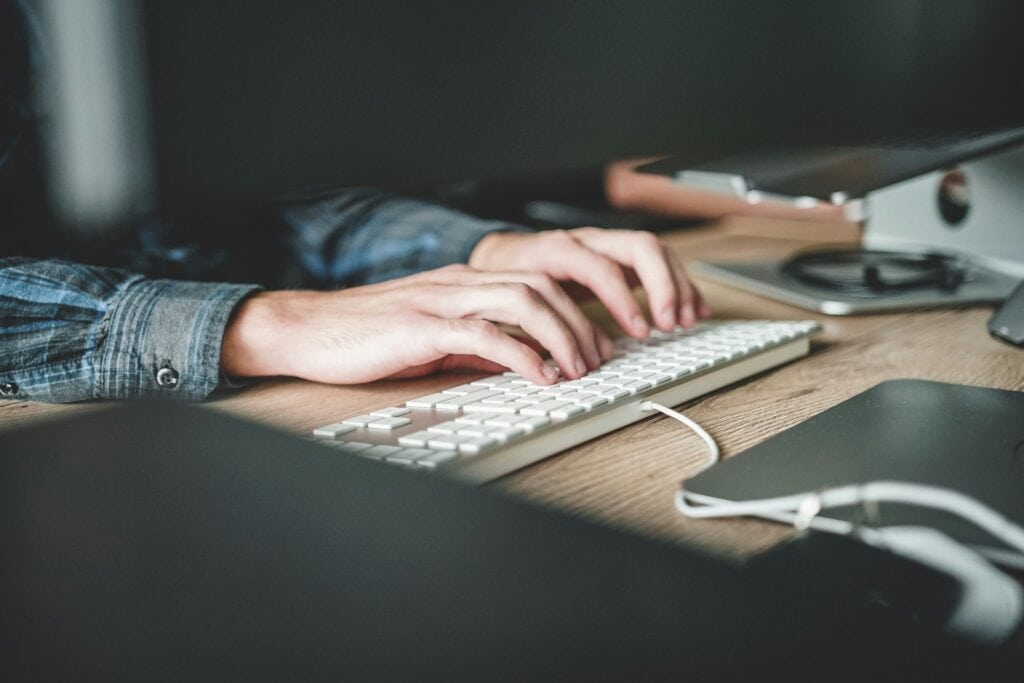 third part pixel software CIPA man typing on keyboard