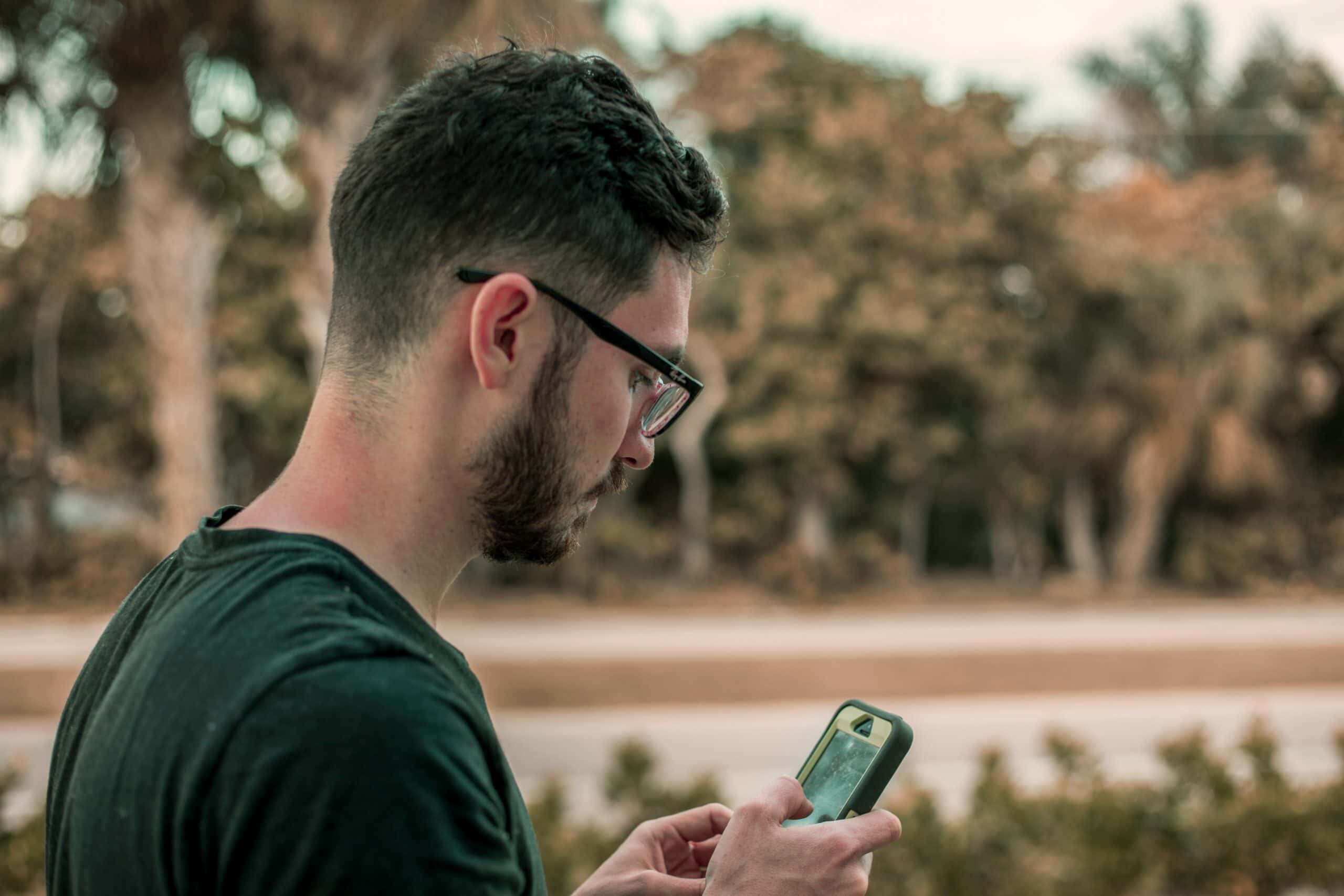 man on phone TCR registry