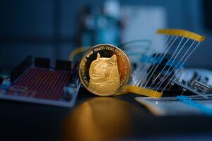 dogecoin crypto currency crypto coin bitcoin sweepstakes crypto sweeps doge coin close up