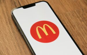 phone on table with mcdonalds app on it sweepstakes mcdonalds app