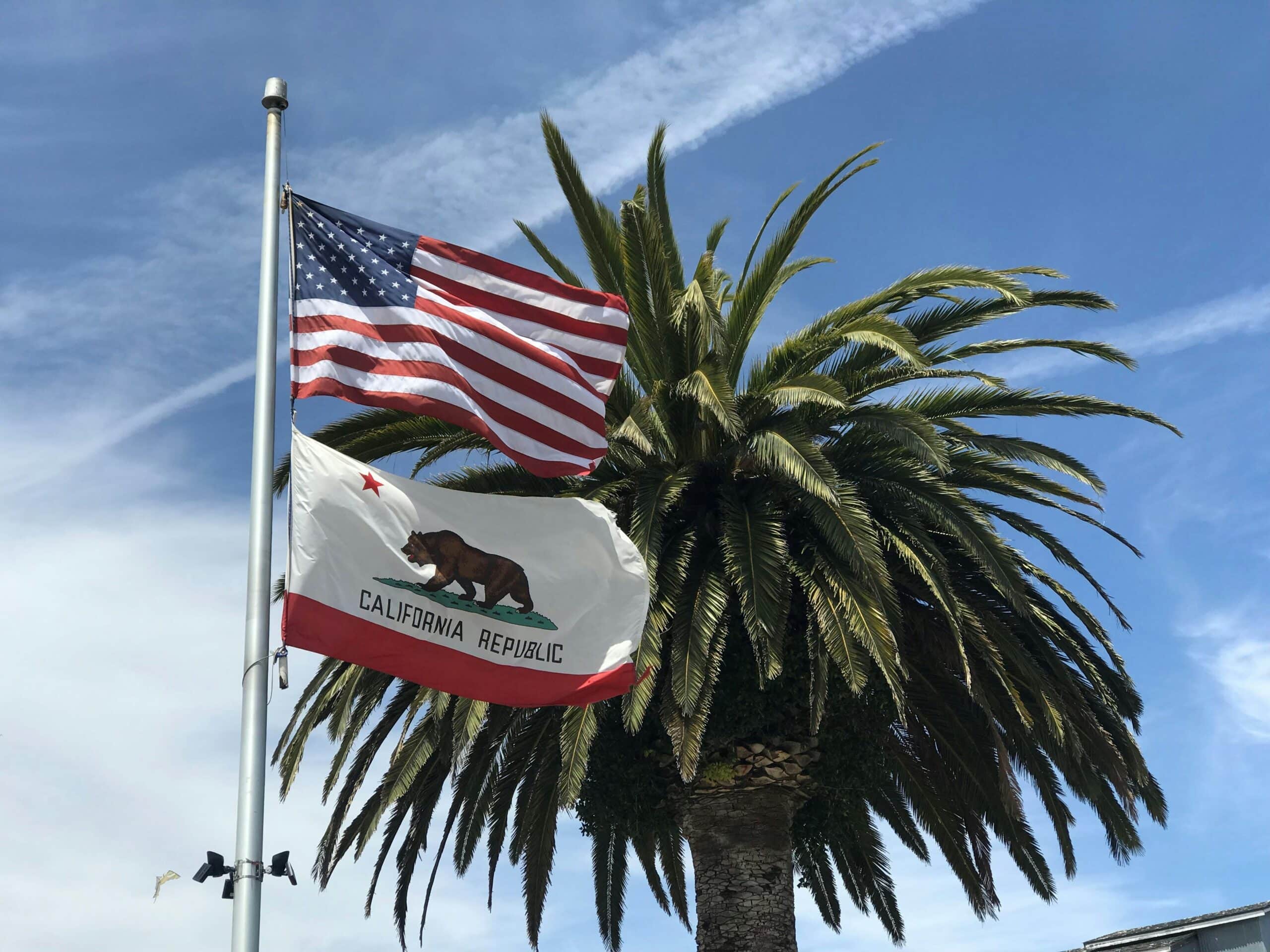 california data picture of the california flag and the american flag data and privacy law