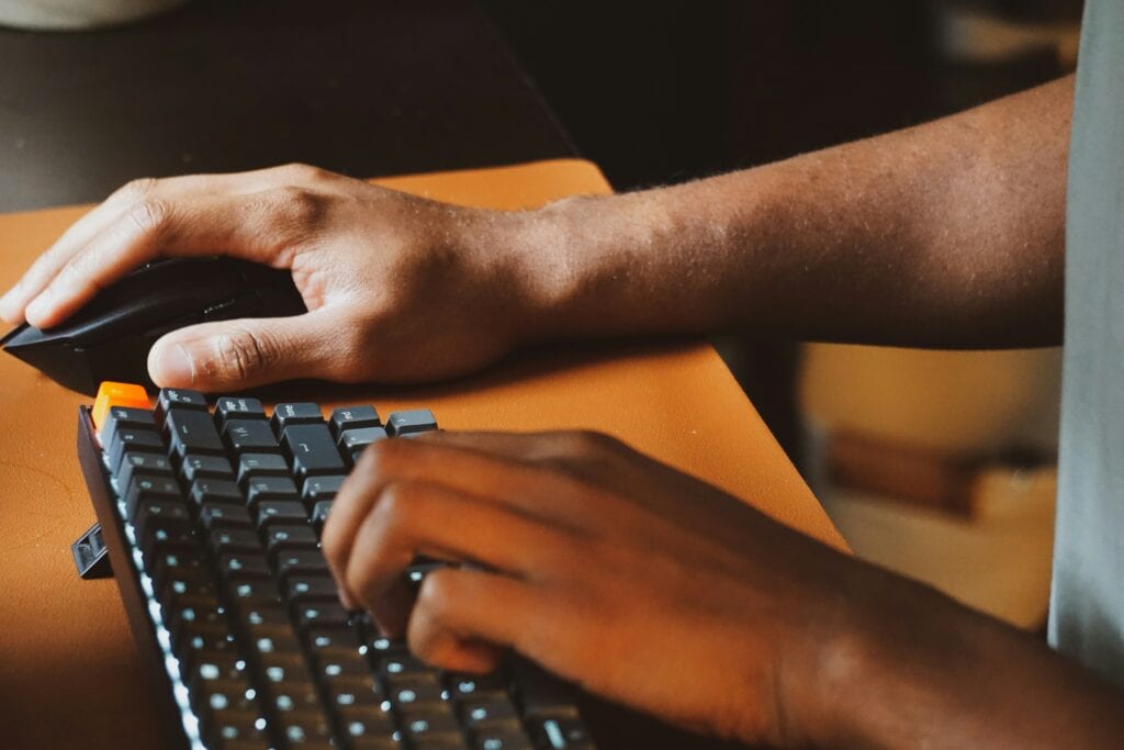 guy on his computer typing pixel tracking meta google data privacy laws